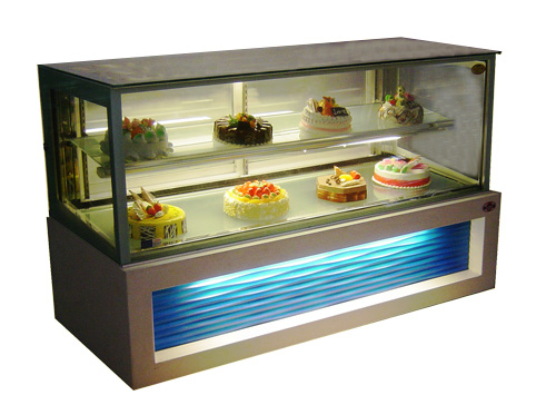 Japanese water corrugated 2 layer cake display freezerXIDLDX