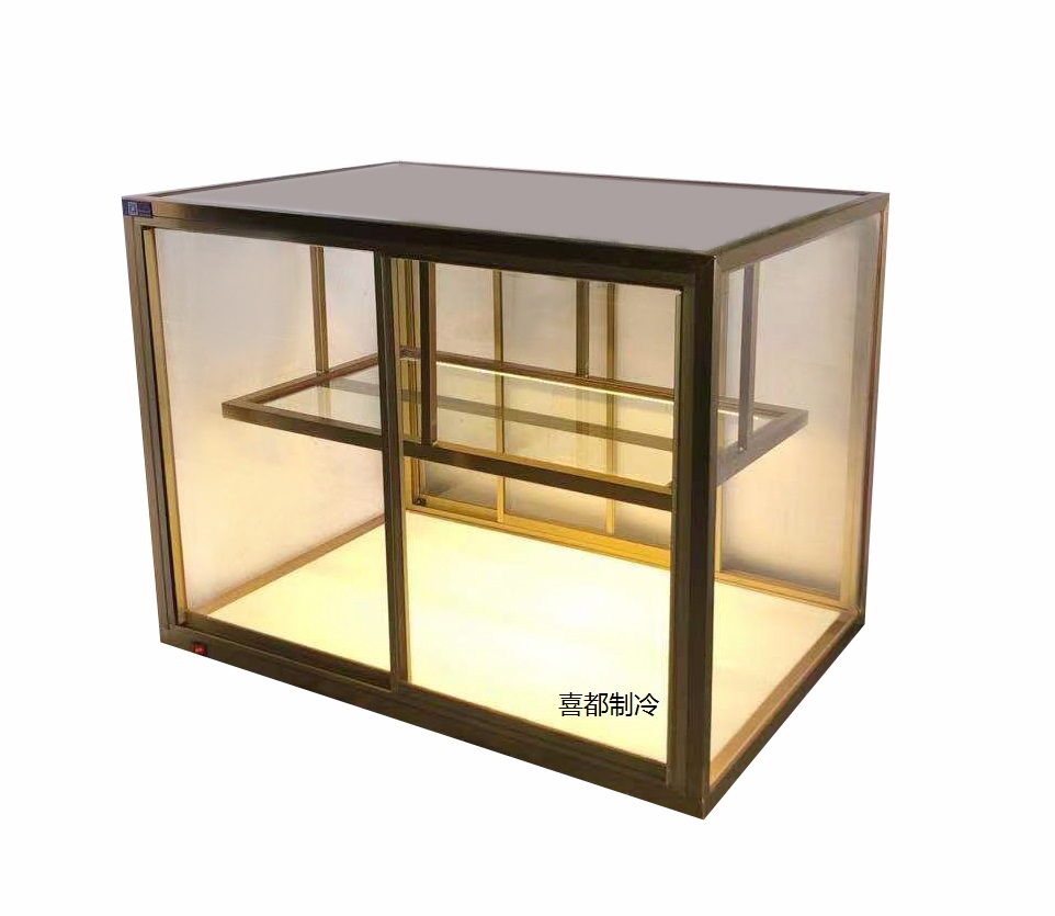 Table type sliding door glass display standXID-JTMO