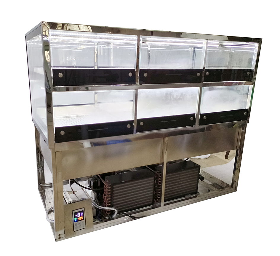 Two-way track drawer display freezerXID-LBCT