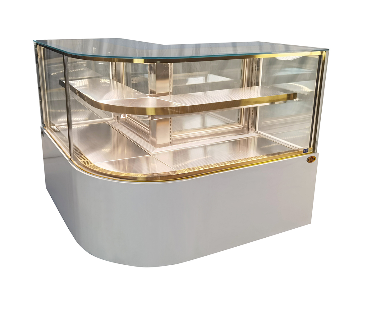 L-shaped two-storey curved corner refrigeratorXID-LZLH